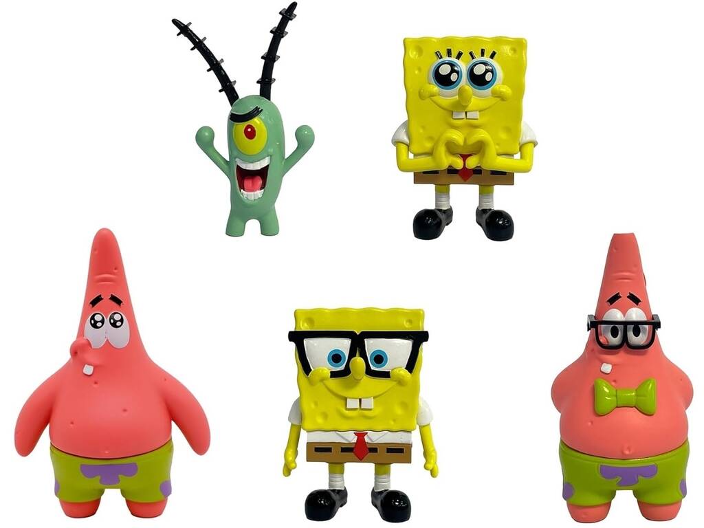 SpongeBob Pack 5 mini figurines de 5 cm