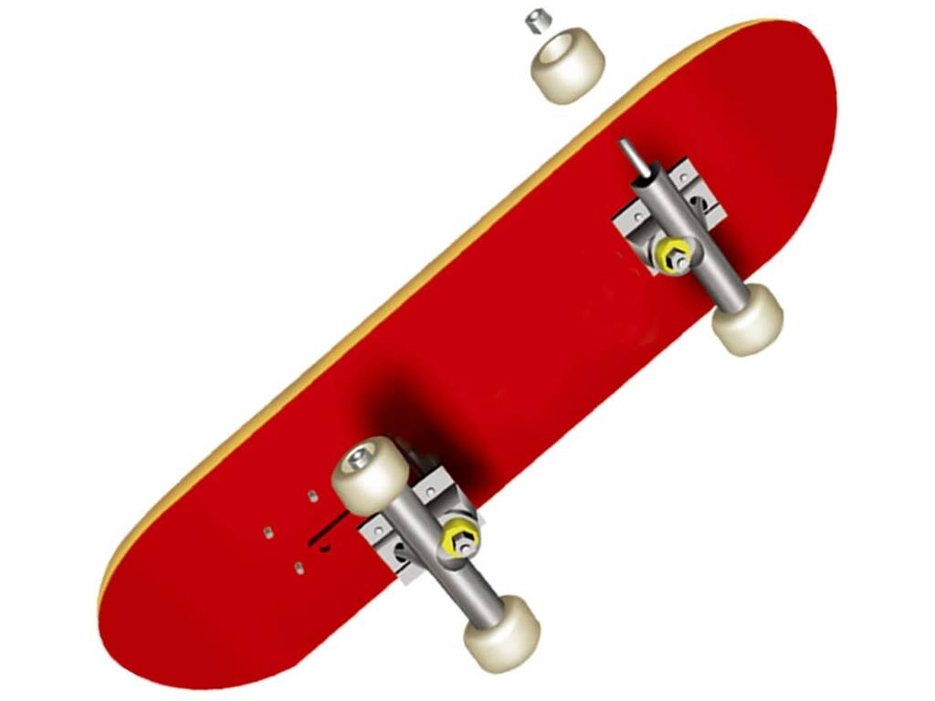 Finger Skate Rack Conjunto 6 Skates com Expositor de Madeira