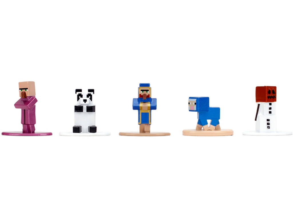 Nano Metalfigs Minecraft Pack 18 figurines métalliques de 4 cm