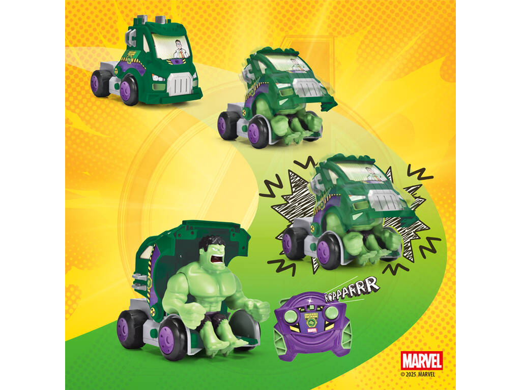Marvel Avengers Auto Hulk Smash Radiocomandata da 19 cm
