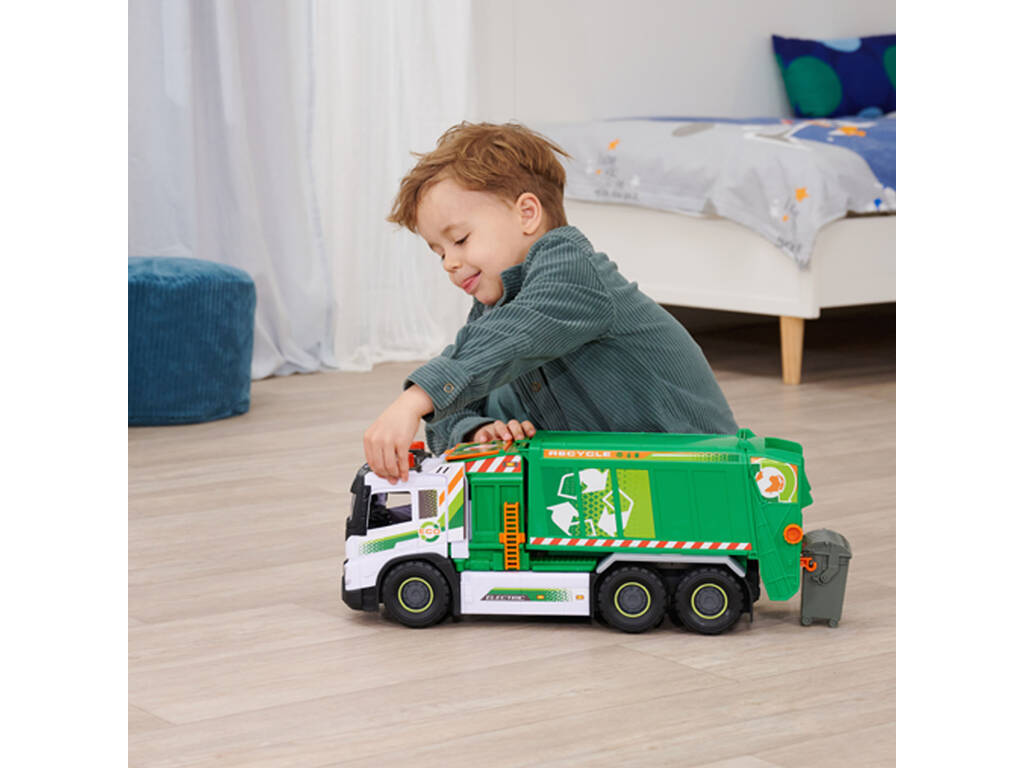Camion de recyclage Volvo 55 cm avec lumières et sons