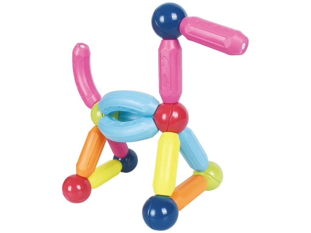 Jogo Magnético de Barras e Bolas com 106 Peças