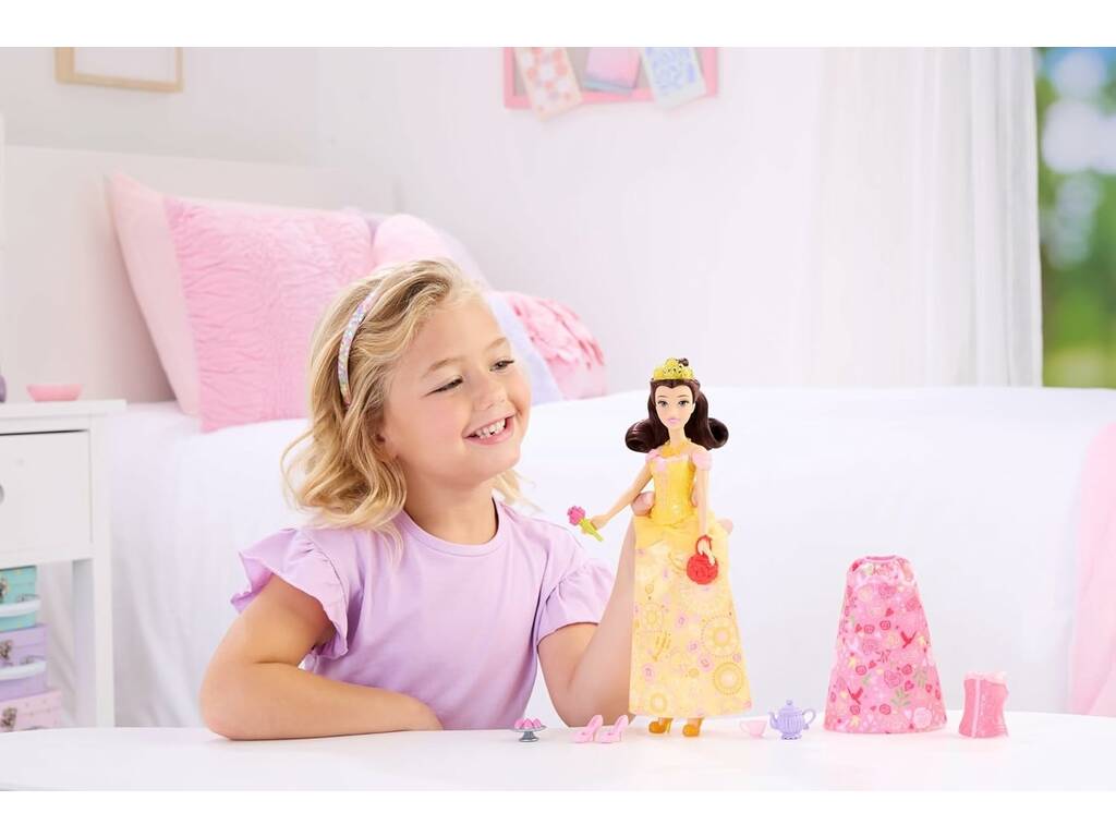 Poupée Disney Princesses Histoires de Belle 2 en 1