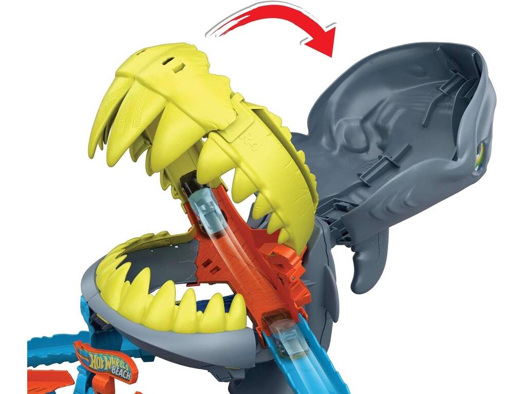 Hot Wheels City Spiaggia dello Squalo Morditore con Veicolo