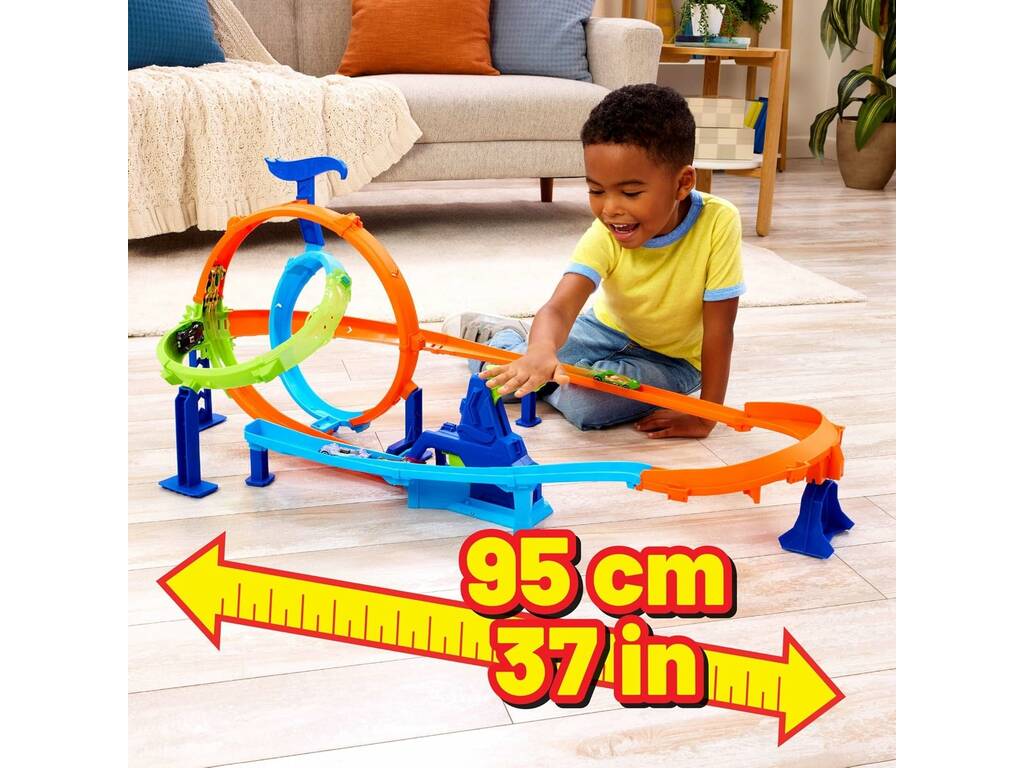 Hot Wheels Stunt Tracks Ciclone de Lançamento Rápido