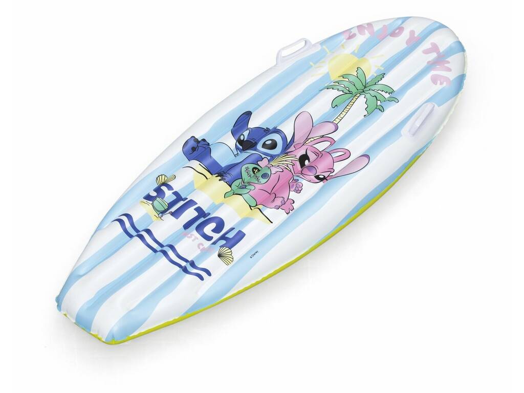 Disney Stitch Matelas gonflable pour planche de surf 114 x 46 cm Stitch et Angel Bestway 9104V