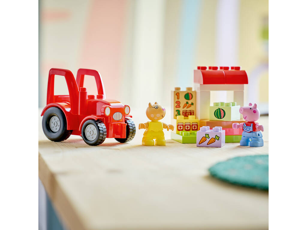 Lego Duplo Peppa Pig Tractor y Mercado