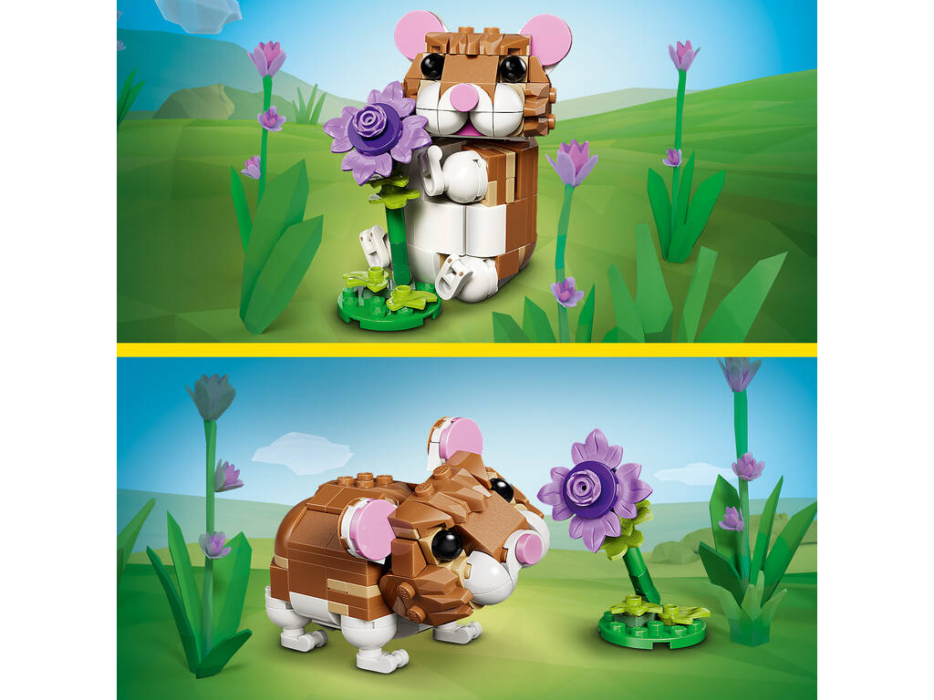 Lego Creator 3 en 1 Lindo Hámster con Flor