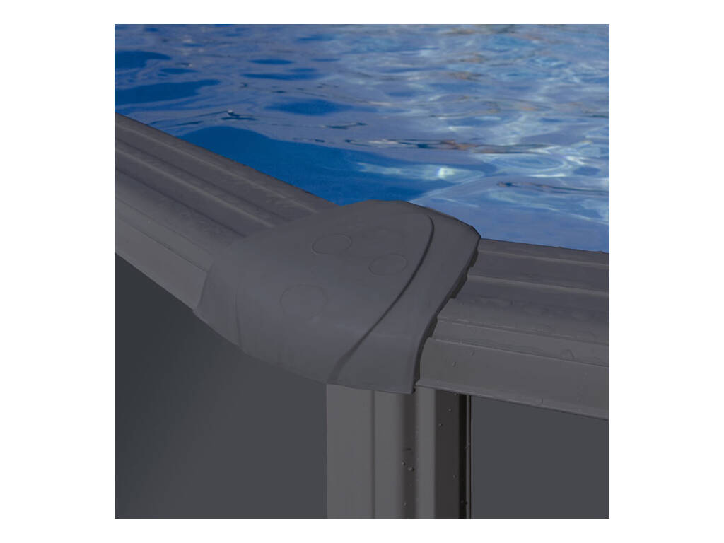 Piscine ronde aspect anthracite 300 x 120 cm Gre KIT300GY