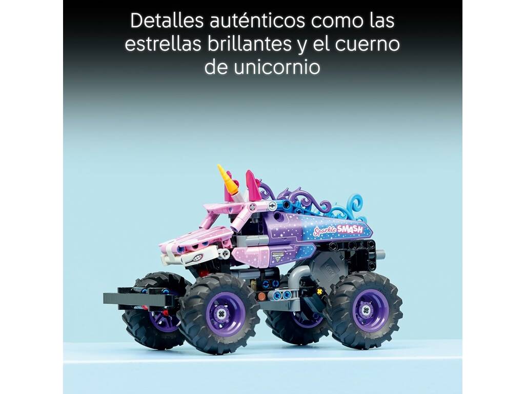 Lego Technic Monster Jam Sparkle Smash con motore a carica manuale