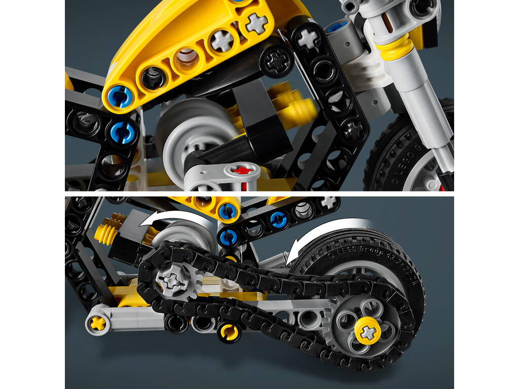 Lego Technic Gelbes Motorrad