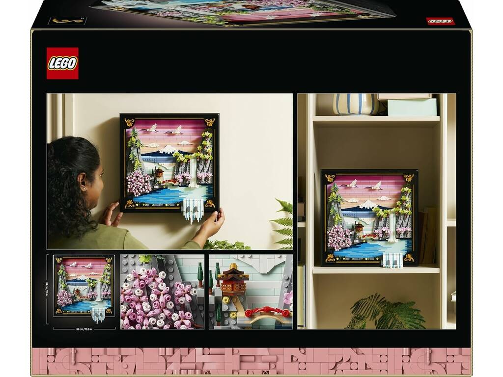 Lego Art Paysage japonais avec des cerisiers en fleurs