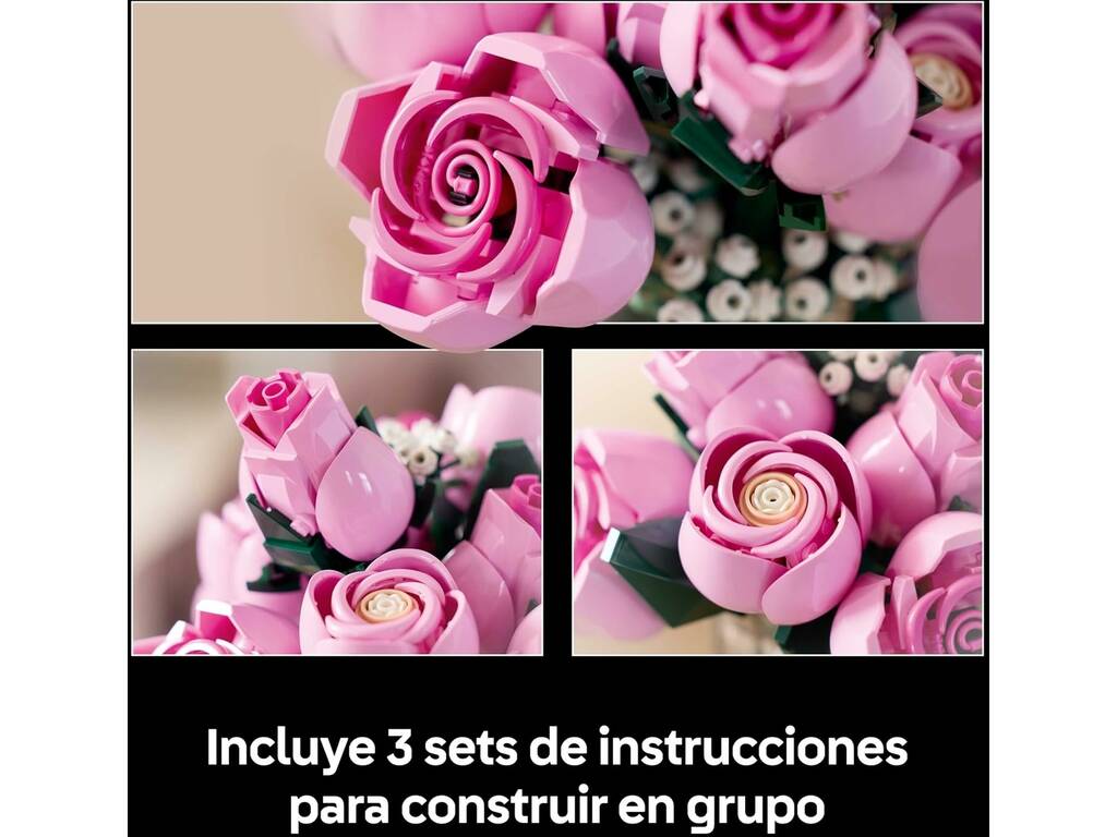 Bouquet de roses roses Lego Botanicals