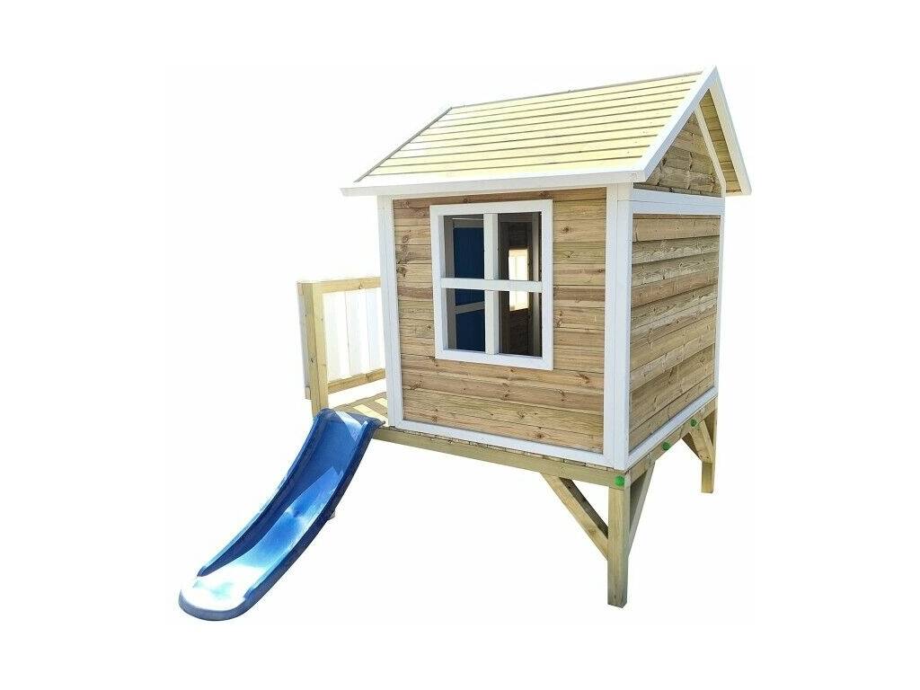 Maisonnette en bois Visby surélevée sur une plateforme de 60 cm, 225,5 x 200 x 209,5 cm Masgames MA806599X