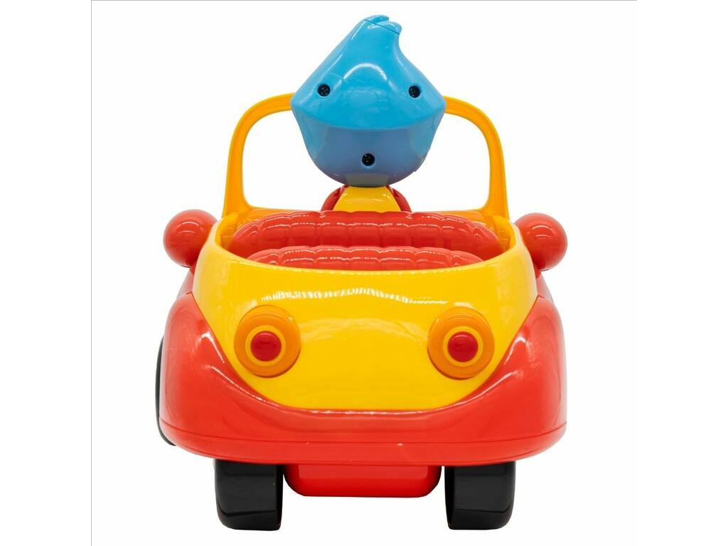 Plim Plim Vehículo Interactivo Tuni Push and Go de 20 cm con Figura