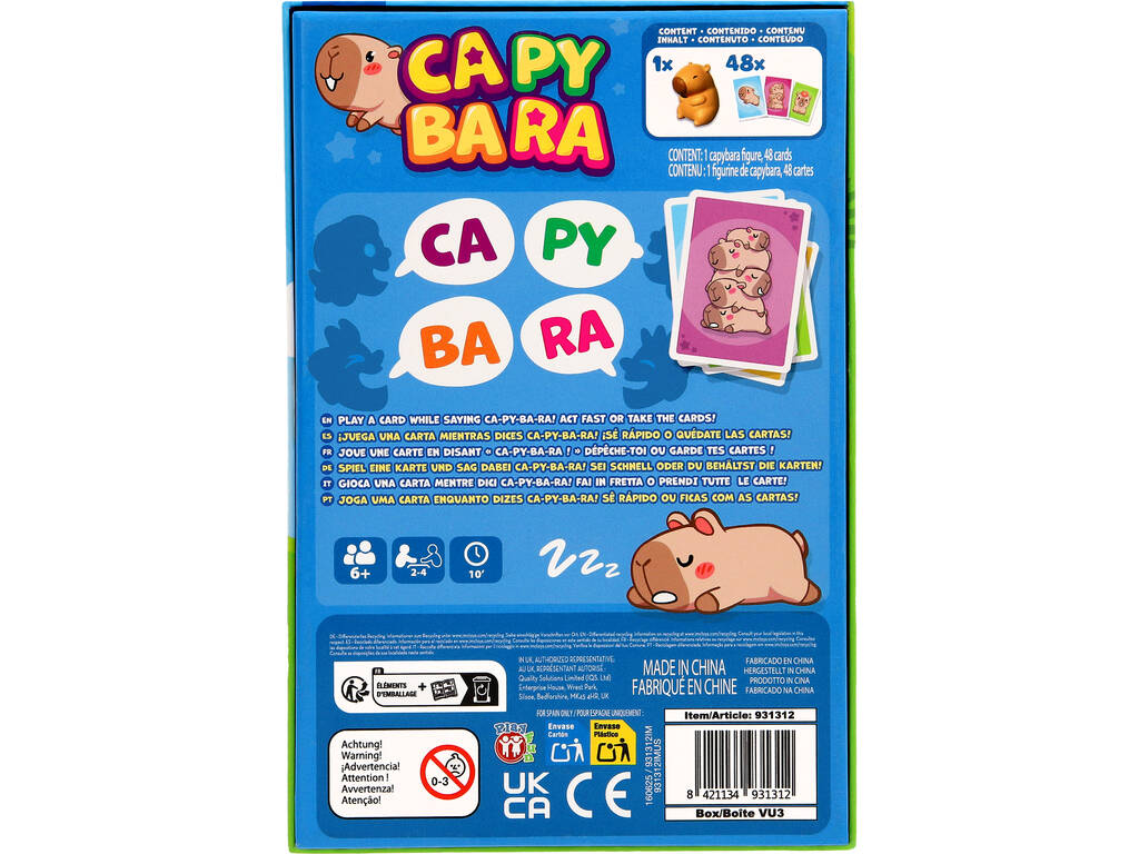 Jeu de cartes Capybara