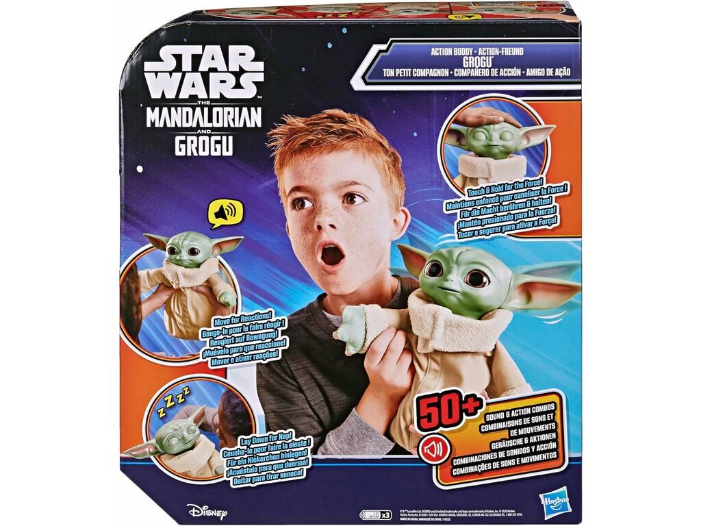 Star Wars The Mandalorian And Grogu Bambola Interattiva Grogu Compagno d'Azione da 26 cm