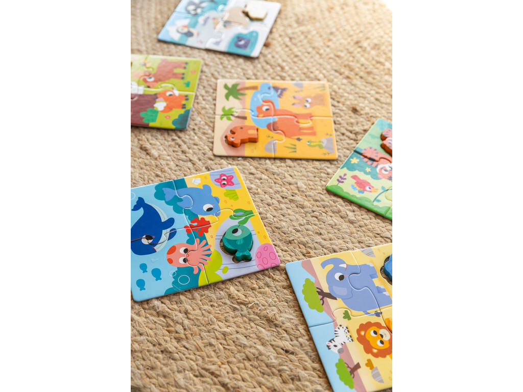 Puzzle en bois 6 habitats