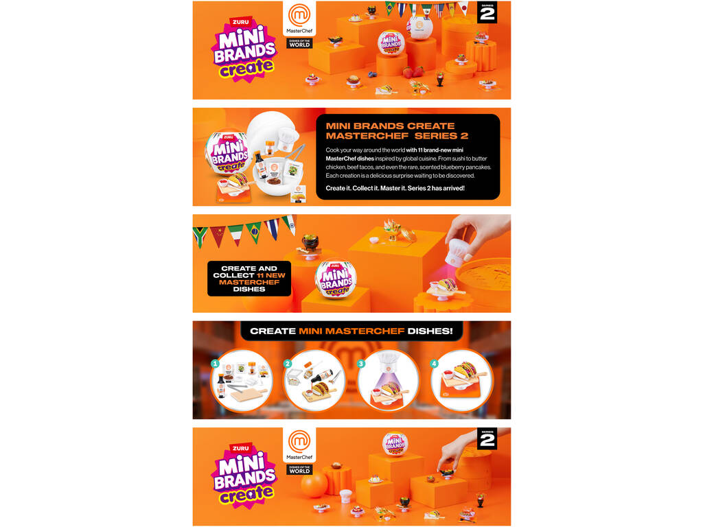 Zuru Mini Brands Create Master Chef Surprise Ball Série 2 