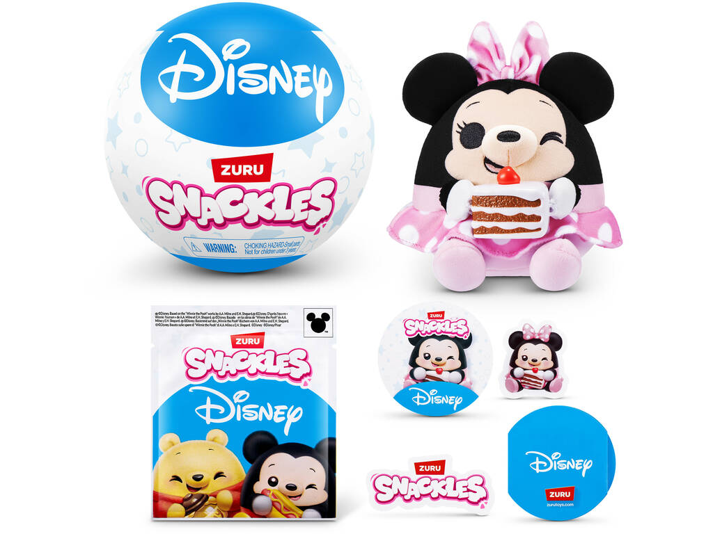  Zuru Snackles Disney Peluche Bola Surpresa Série 1 