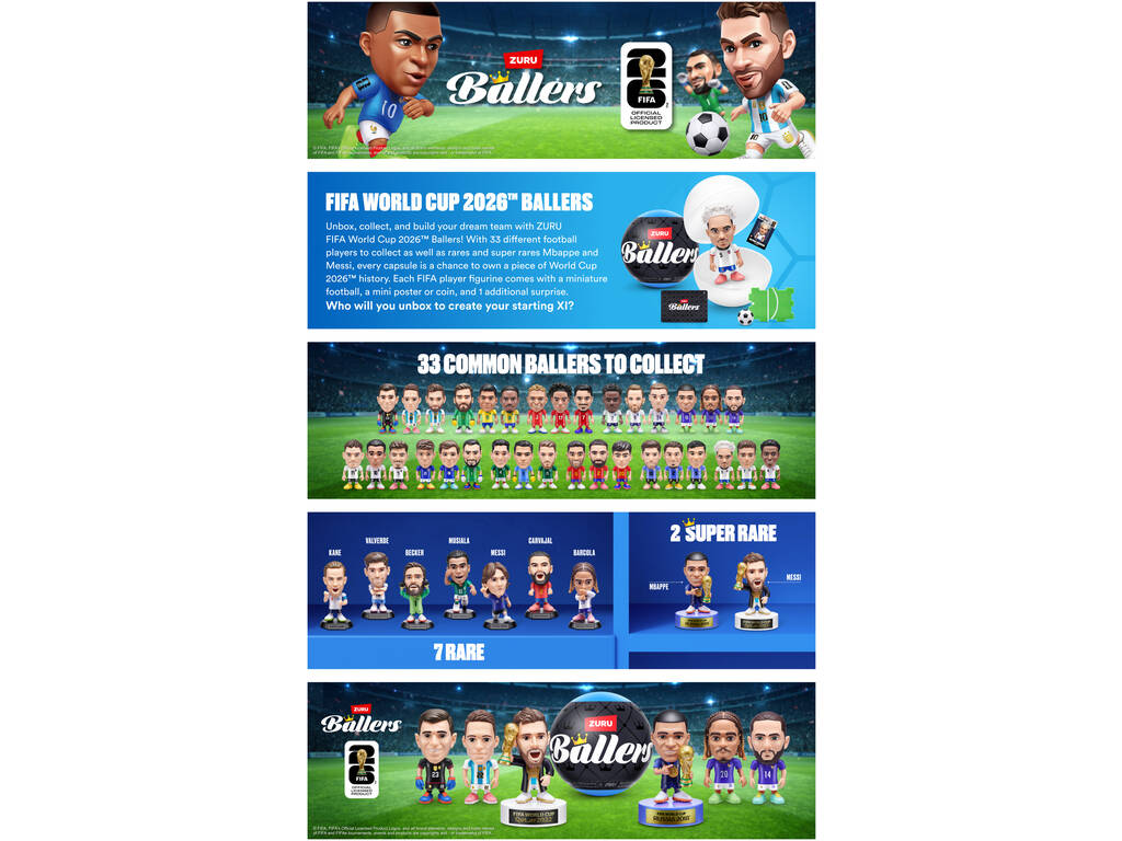  Zuru Ballers Campeonato do Mundo FIFA 26 Bola com Figura Surpresa Série 1 