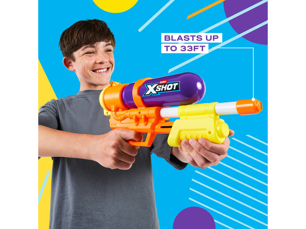 Zuru X-Shot Lanceur d’eau Fast-Fill 80’s Super Splash