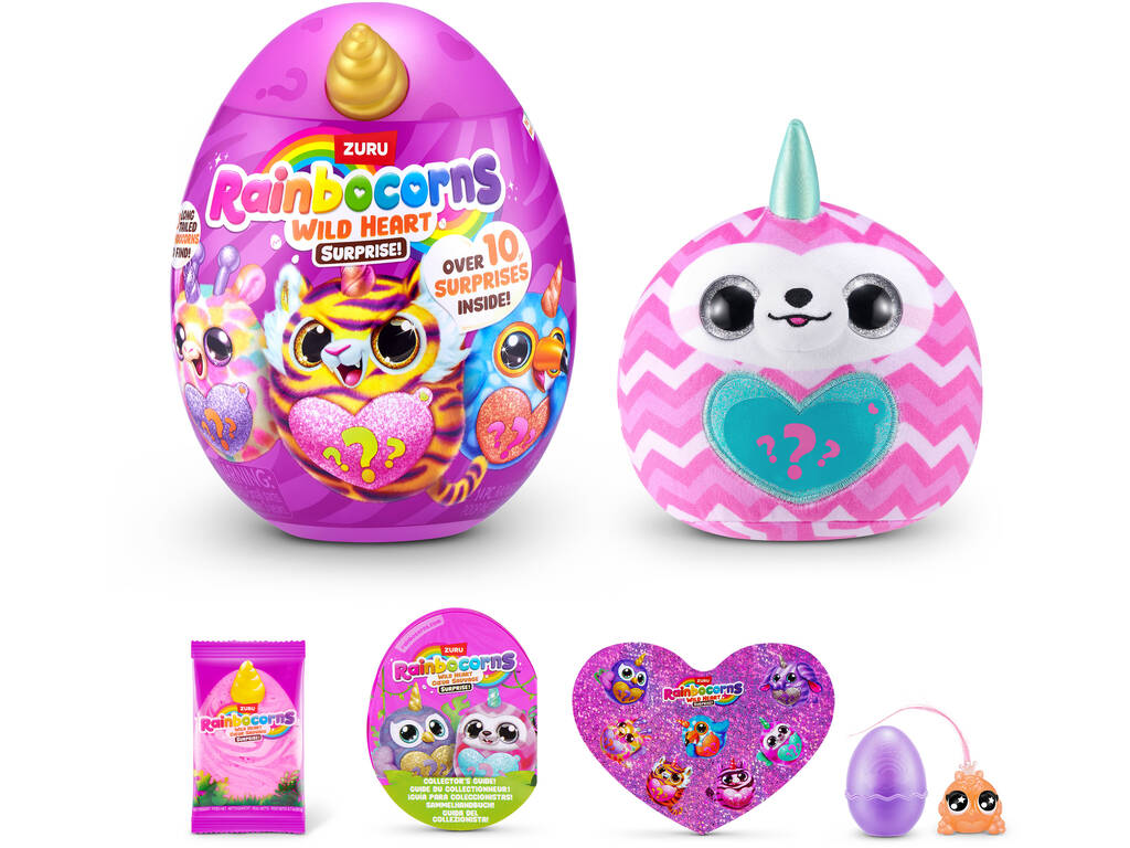 Zuru Rainbocorns Wild Heart Coeur Sauvage Œuf avec peluche surprise et accessoires