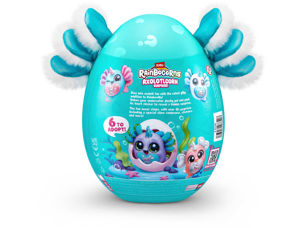 Zuru Rainbocorns Axolotlcorn Surprise Œuf avec peluche surprise et accessoires