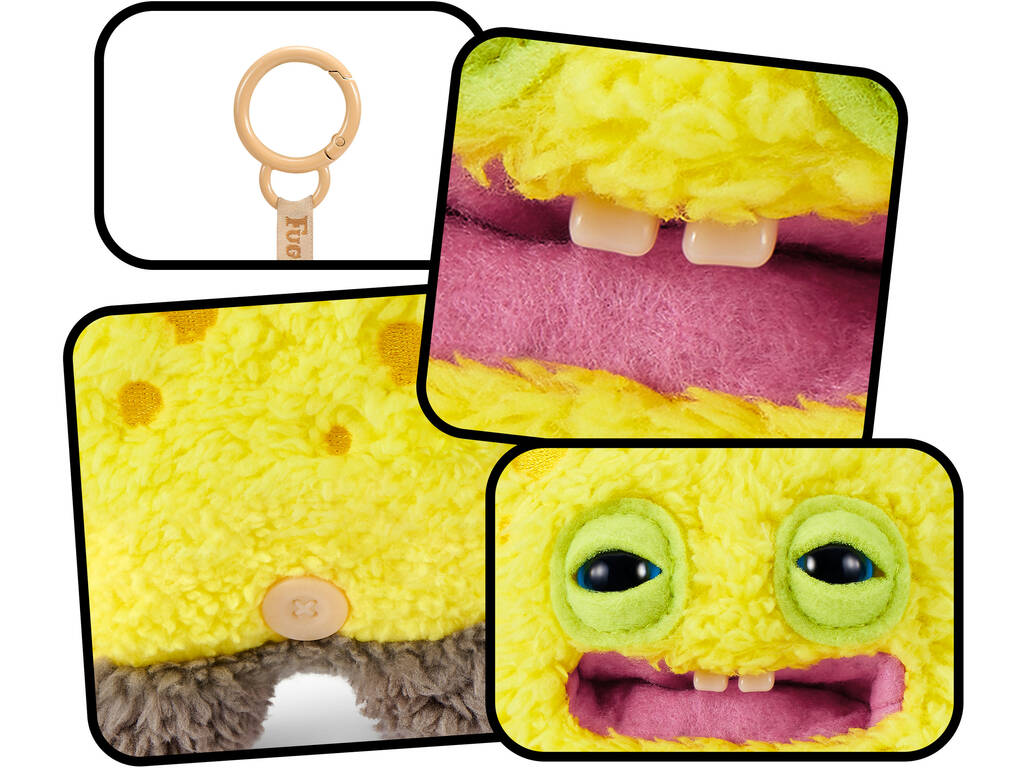 Zuru Fuggler Bob Éponge Porte-clés en peluche Personnage de 12 cm