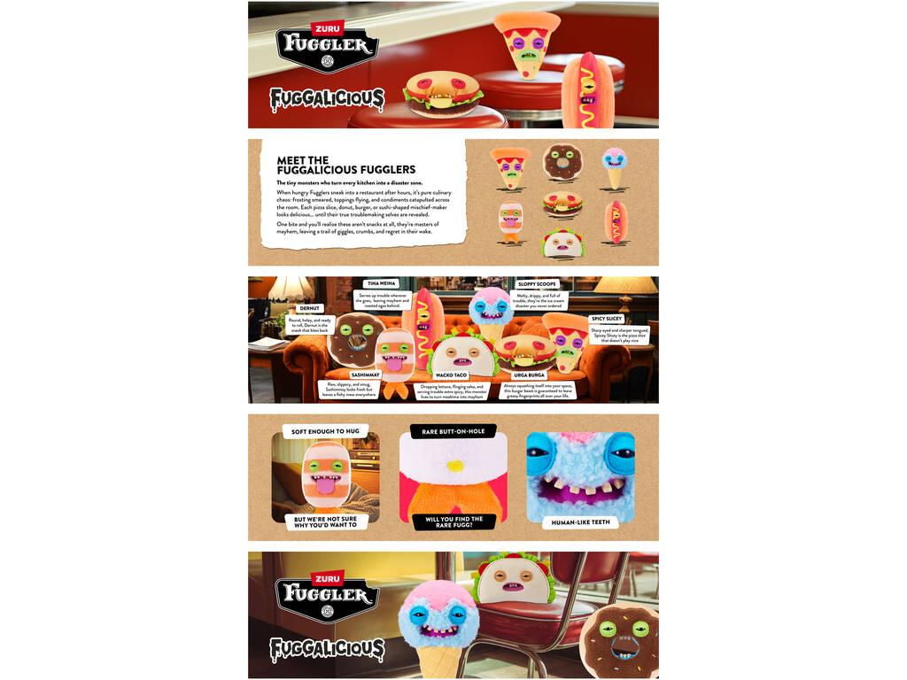 Fuggalicious S1 Peluche Fast Food 22 cm