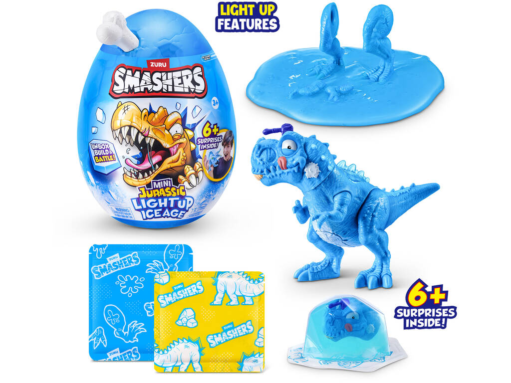 Zuru Smashers Mini Jurassic Light Up Ice Age Œuf Surprise