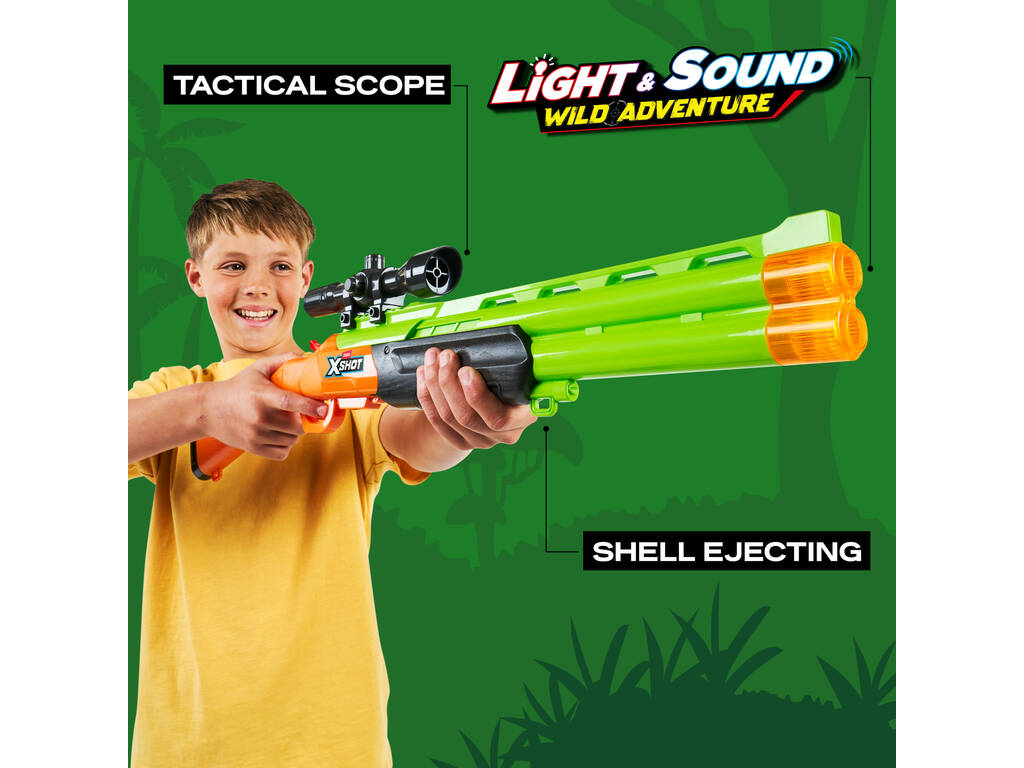 Zuru X-Shot Fusil Wild Adventure avec lumière et sons