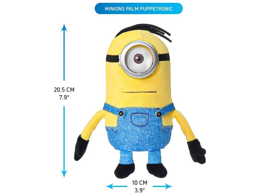 Minions & Monsters Peluche Puppetronics Dick de 21 cm con Sonidos y Acciones Realistas