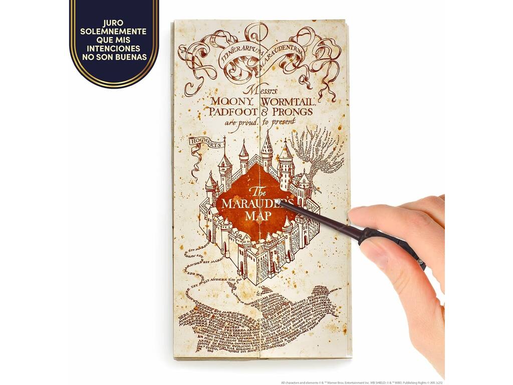Harry Potter Mapa de los Merodeadores con Varita UV de 10 cm