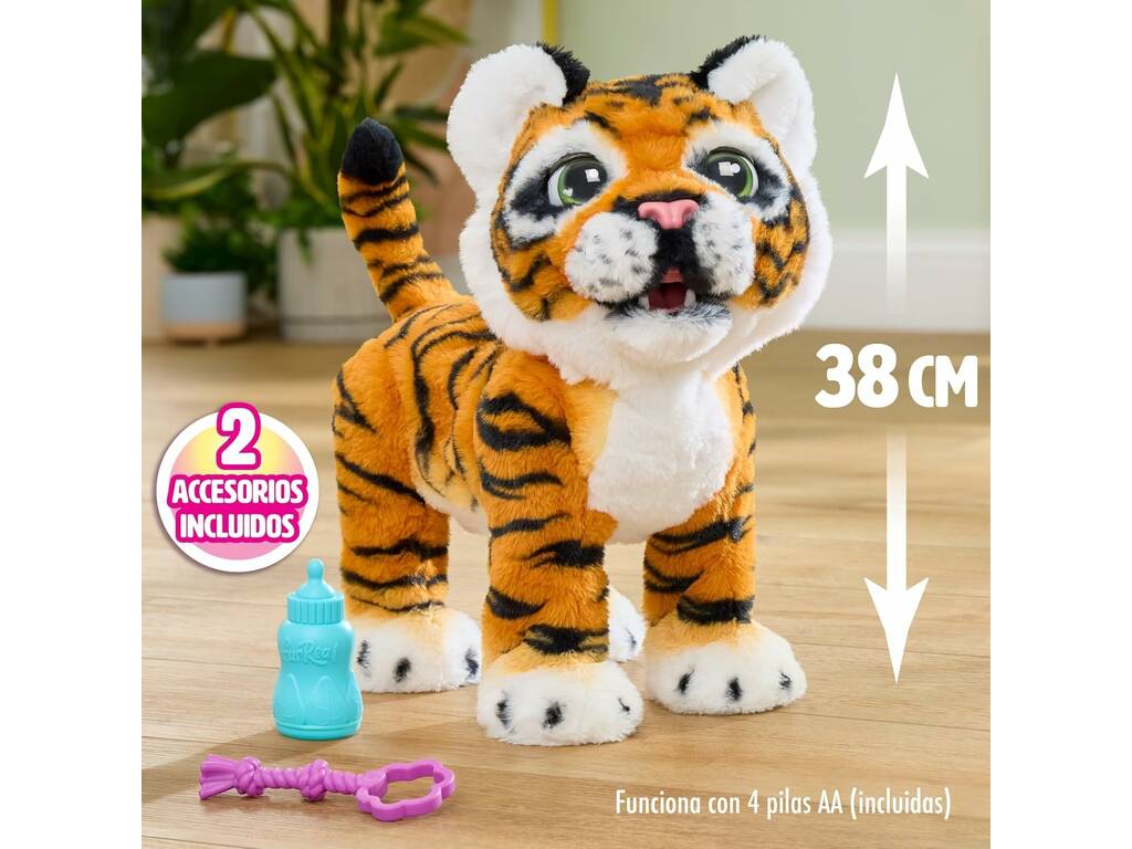 FurReal Mascota Interactiva Gabby El Tigre que Crece de 38 cm con Sonidos y Reacciones - imagen 6