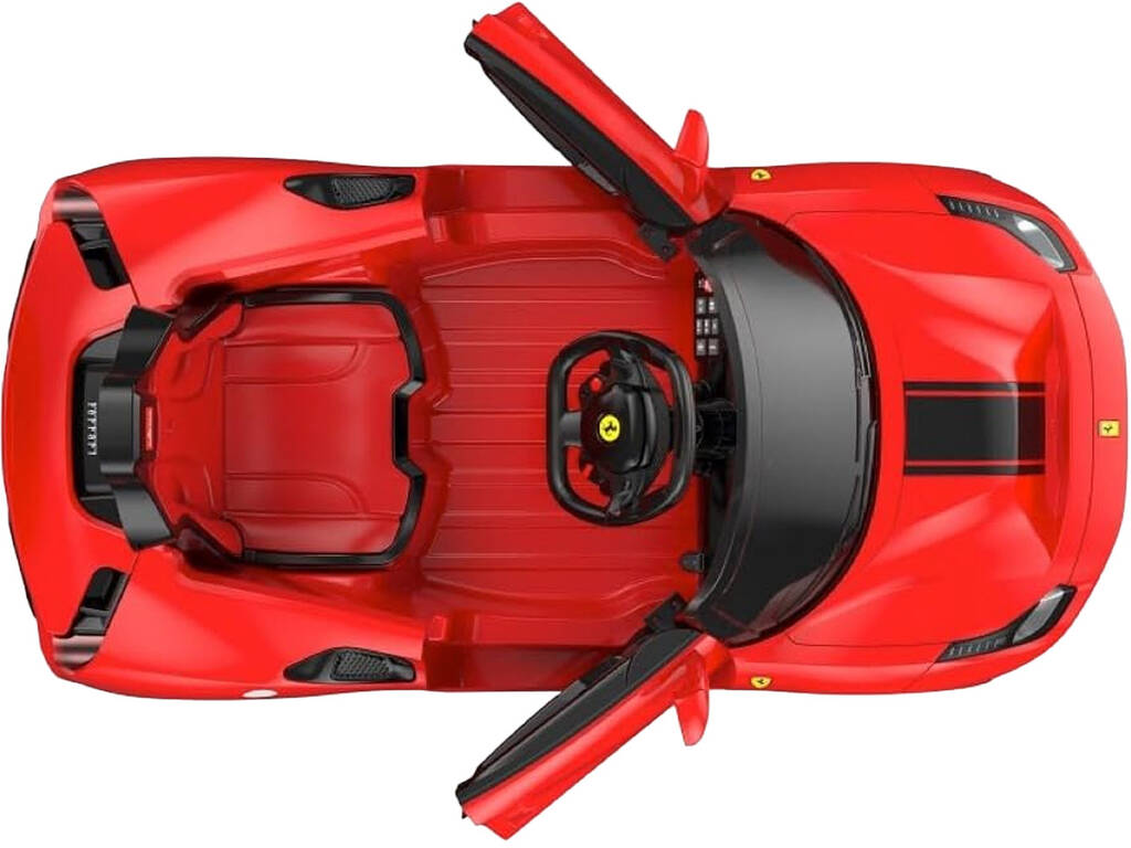 Coche Descapotable Ferrari 488 Pista Spider Rojo Radio Control a Batería de 11V Li-ion con Luz - imagen 6