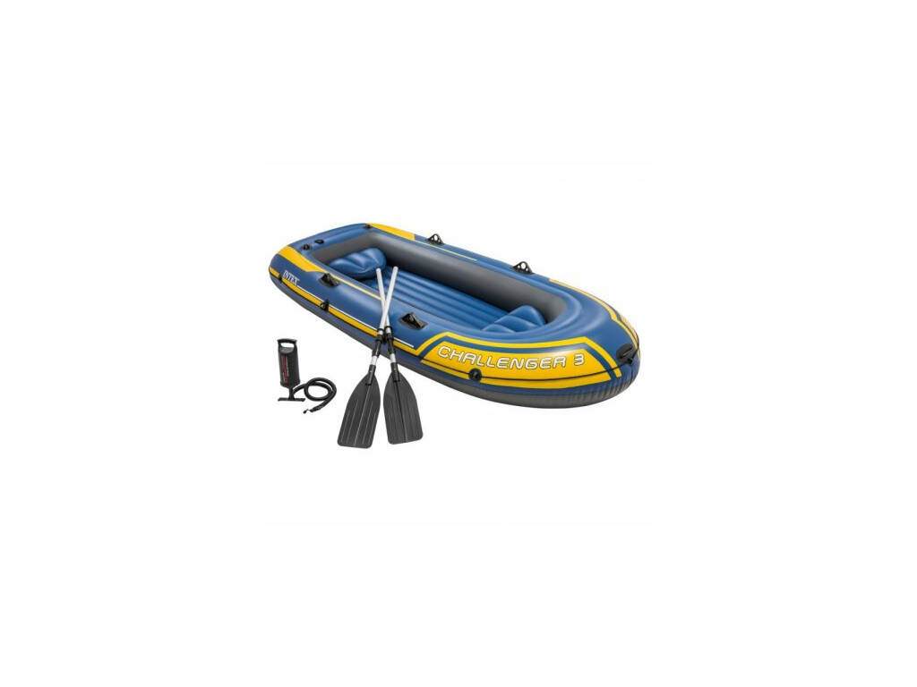 Barca hinchable Intex Challenger 3 set