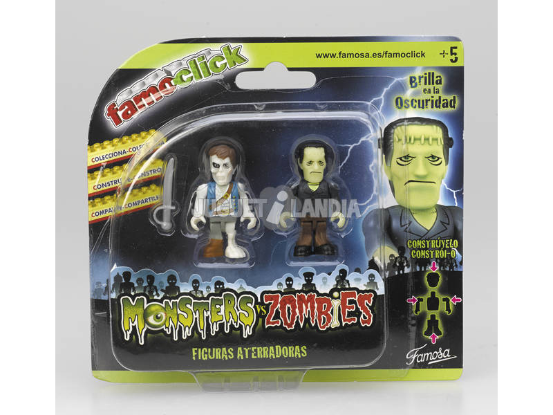 Famo click monsters VS Zombies pack 2 figurines